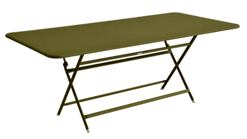 Load image into Gallery viewer, Fermob Caractère foldable outdoor table in pesto green, 190x90 cm, eight-seater with sturdy design and smooth folding mechanism.
