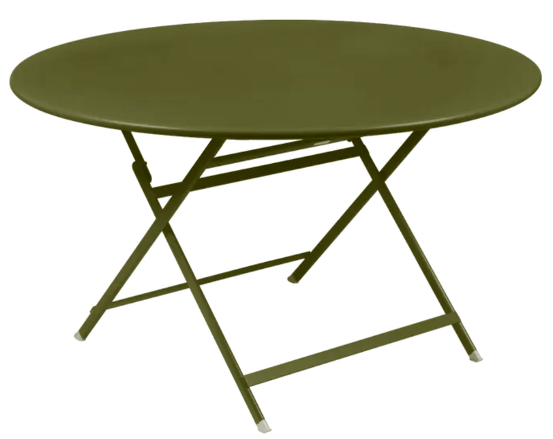 Load image into Gallery viewer, Fermob Caractère foldable metal table with 128cm diameter, eight-seater, featuring a sleek design and sturdy metal construction.
