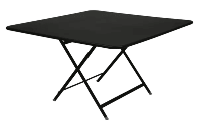 Load image into Gallery viewer, Fermob Caractère foldable outdoor table in liquorice color, 128x128 cm, eight-seater design, suitable for outdoor dining.
