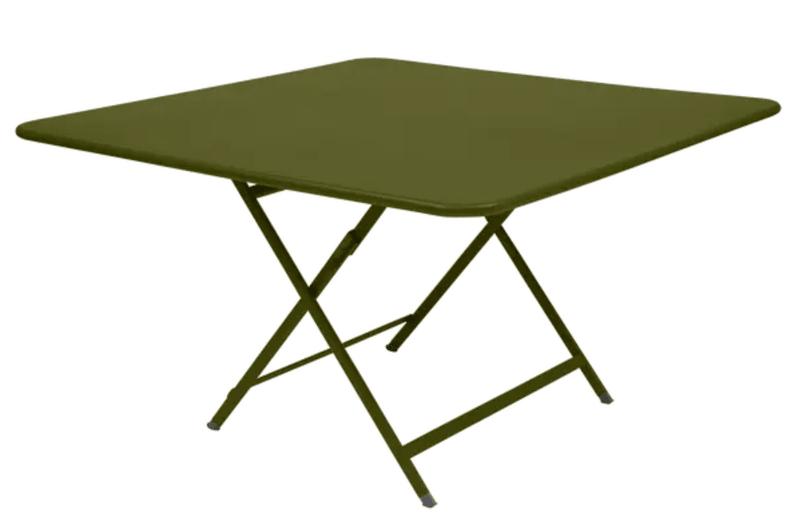 Load image into Gallery viewer, Fermob Caractère foldable outdoor table in Pesto color, 128 x 128 cm, eight-seater with a sturdy design and modern style.
