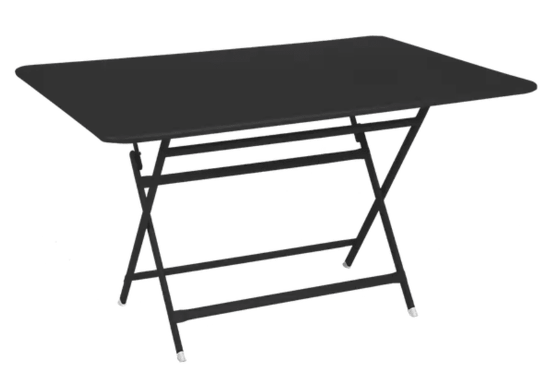 Load image into Gallery viewer, Fermob Caractère outdoor foldable metal table in antracite, 128x90 cm, six-seater with a sleek, modern design.
