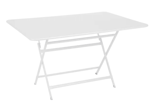 Fermob CARACTÈRE outdoor foldable metal table, 128 x 90 cm, six-seater, with a sleek modern design for outdoor dining.