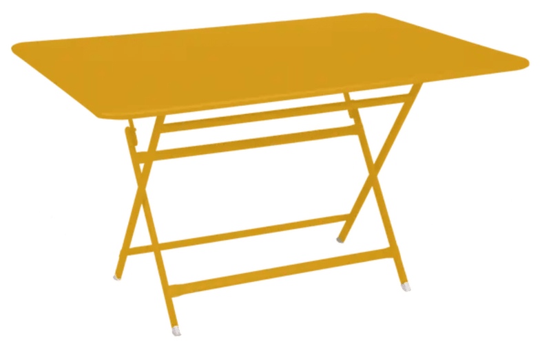 Load image into Gallery viewer, Fermob outdoor foldable metal table, 128 x 90 cm honey-colored six-seater for patio or garden dining.
