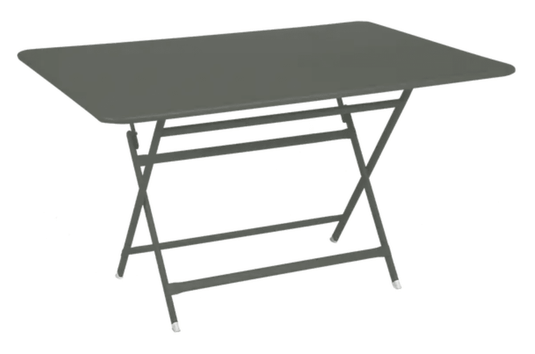 Fermob Caractère outdoor foldable metal table, 128x90 cm, six-seater with a stylish design and sturdy metal construction.