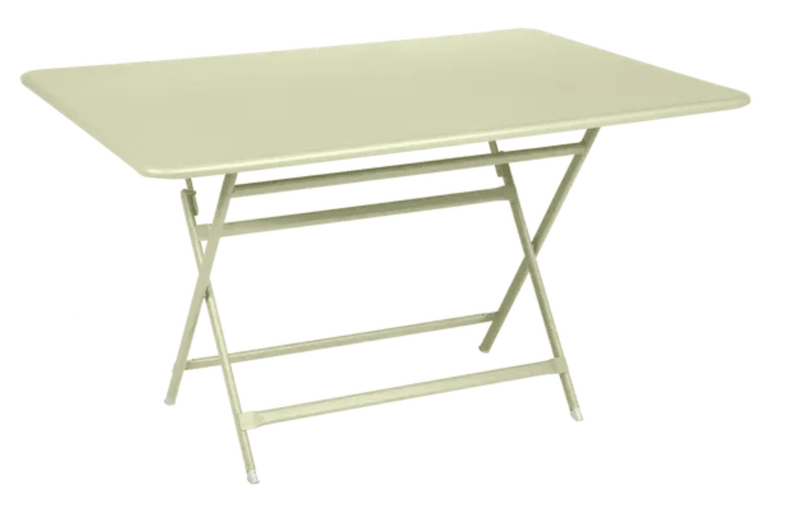 Load image into Gallery viewer, WillowGreen Fermob outdoor foldable metal table, 128 x 90 cm, six-seater, perfect for outdoor dining and gatherings.
