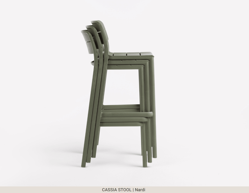 Load image into Gallery viewer, Cassia High Stool 75cm Outdoor Bar - Custom Wood DesignsNardi Cassia high outdoor bar stool, 75cm stackable chair with sleek design for outdoor seating in IrelandNardi High Stool Stackable24575209110647Antracite
