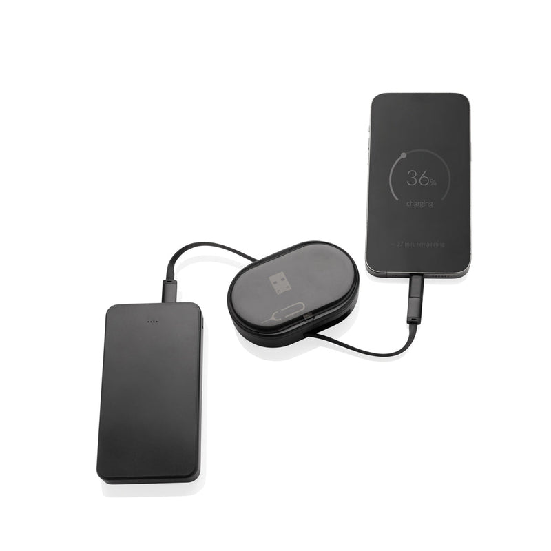 Load image into Gallery viewer, Chargevix RCS rplastic Multi-functional 60W charging set - Custom Wood DesignsXD Collection Chargevix RCS plastic multi-functional 60W charging set for phones and tablets, with cables and adapters.Phone &amp; Tablet accessoriesP302.9001Recycled ABS,Thermoplastic Elastomer (TPE)black
