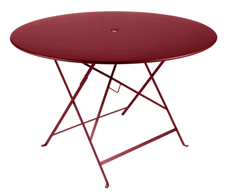 Load image into Gallery viewer, Fermob round bistro table with 117cm diameter, outdoor metal six-seater for dining or patio use.
