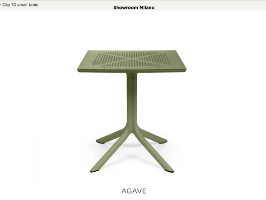 Clip 70 Outdoor Table - Custom Wood DesignsOutdoor Nardi Clip 70 table with a wooden top and metal legs, ideal for outdoor restaurant or hotel patio settings.Outdoor Table Nardi24575204894231Agave