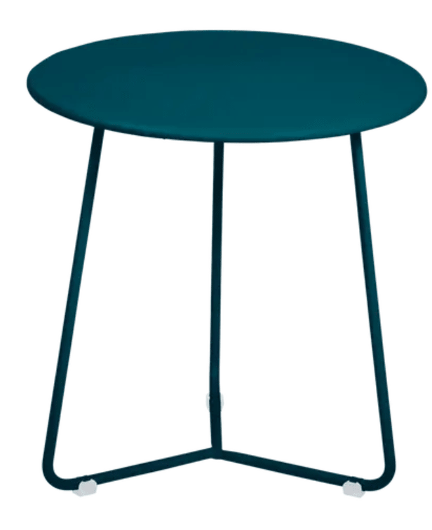 Load image into Gallery viewer, Fermob small occasional table with a 34cm diameter, featuring a round top and sturdy base, perfect for indoor or outdoor use.
