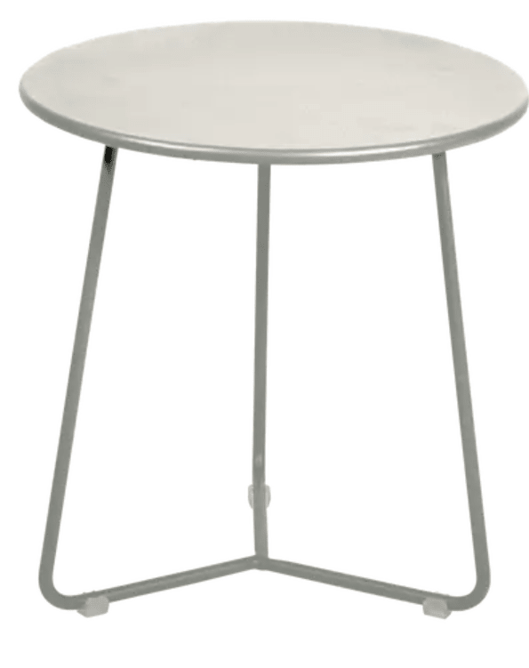 Load image into Gallery viewer, Small Fermob Cocotte occasional table in clay color, with round top and sleek metal legs, perfect for versatile living spaces.
