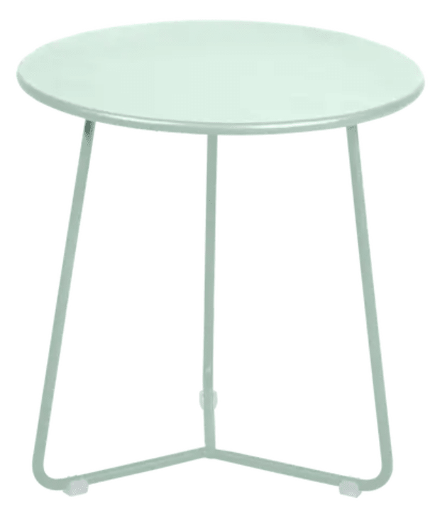 Load image into Gallery viewer, Ice mint Fermob small cocotte occasional table with a round top, 34cm diameter, suitable for versatile home use.

