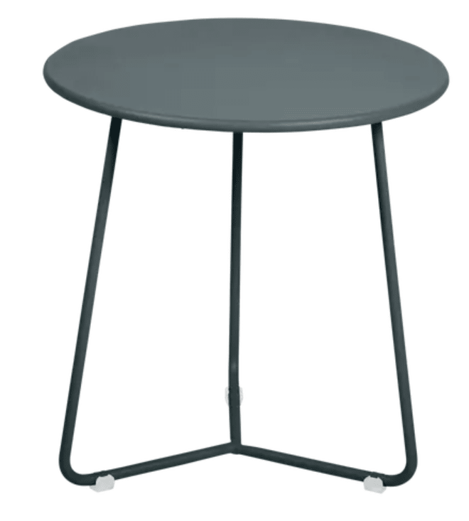 Load image into Gallery viewer, Fermob StormGey small occasional table with 34cm diameter, featuring a modern design and round tabletop.
