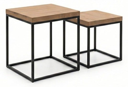 Cube solid oak nesting coffee table Ireland – custom made by Custom Wood Designs