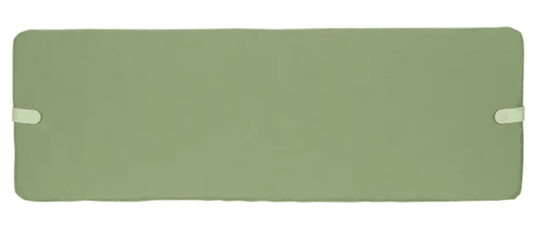 Night blue color mix Fermob outdoor bench cushion measuring 106 x 35 cm with plush fabric and colorful design.