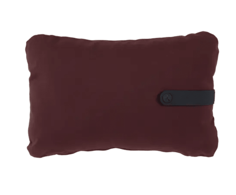 Load image into Gallery viewer, Burgundy color mix Fermob outdoor cushion measuring 44 x 30 cm, designed for patio or garden outdoor seating.
