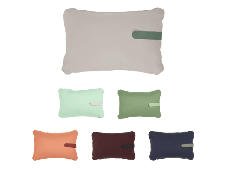 Load image into Gallery viewer, Color Mix Fermob outdoor cushion in Ireland pattern, 44x30 cm, with vibrant multicolor fabric and plush filling.
