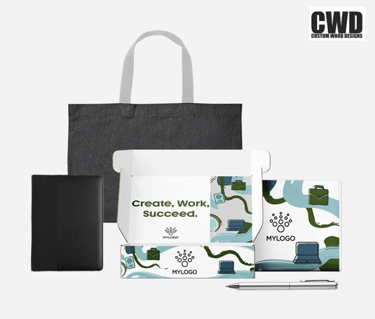 Conference Gift Box Set - Custom Wood DesignsCustom Wood Designs conference gift box set with logo, featuring elegant packaging and branded items for corporate gifting.Gift Box Set24575221831063