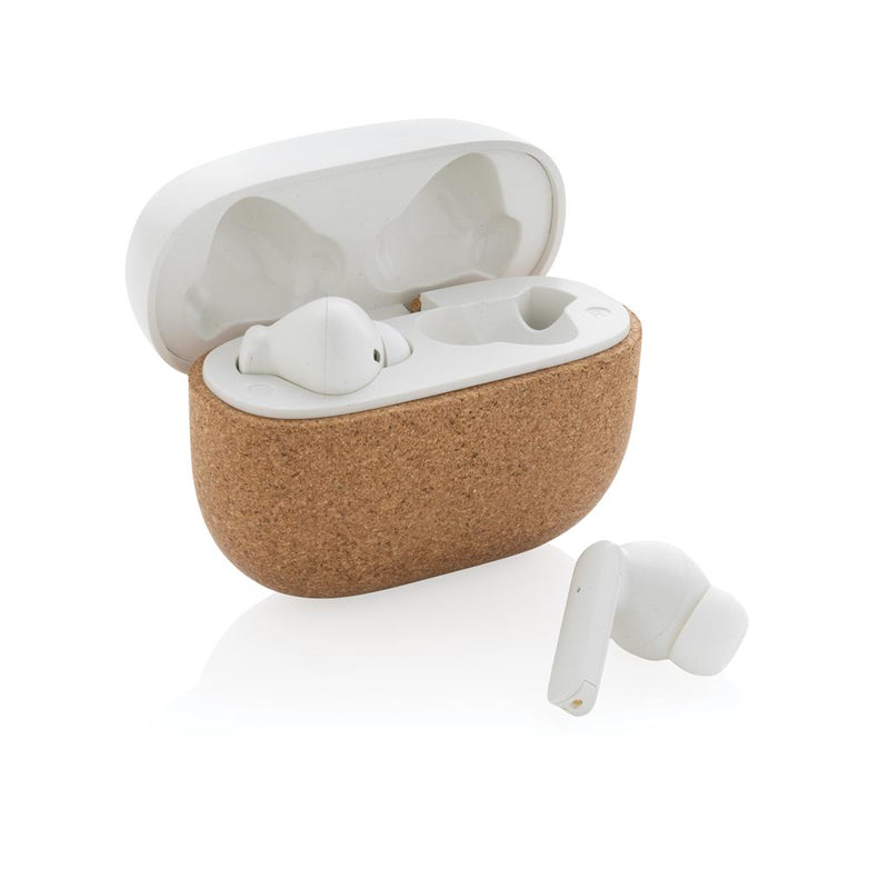 Load image into Gallery viewer, Recycled plastic and cork earbuds pack of 25 Custom Wood Designs __label: Multibuy corkearbudspromocustomwooddesigns
