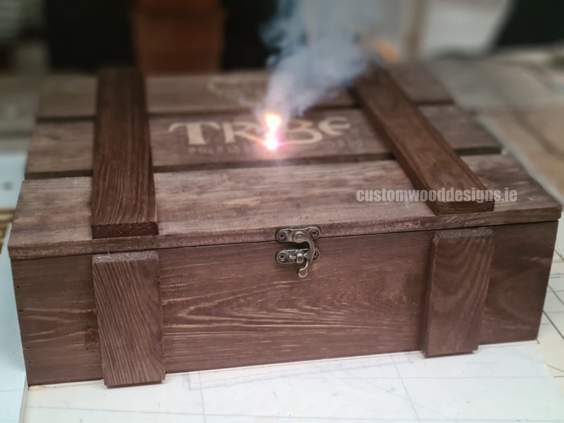 Load image into Gallery viewer, Rustic 3 Bottle Box - Brown x 25 Corporate Gift Box with Wood Wool Custom Wood Designs __label: Multibuy box corporate gift hamper triple wine box wood wool corporate-gift-box-with-wood-wool-1-rustic-3-bottle-box-brown-x-25-51437129761111
