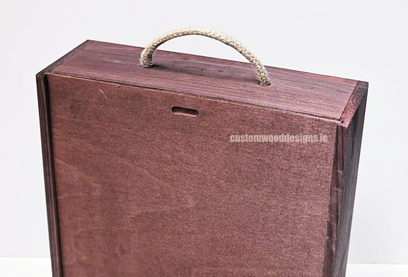 Load image into Gallery viewer, Sliding Lid 3 Bottle Box - Burgundy x25 Corporate Gift Box with Wood Wool Custom Wood Designs box corporate gift hamper triple wine box wood wool corporate-gift-box-with-wood-wool-25-sliding-lid-3-bottle-box-burgundy-x25-52627104399703
