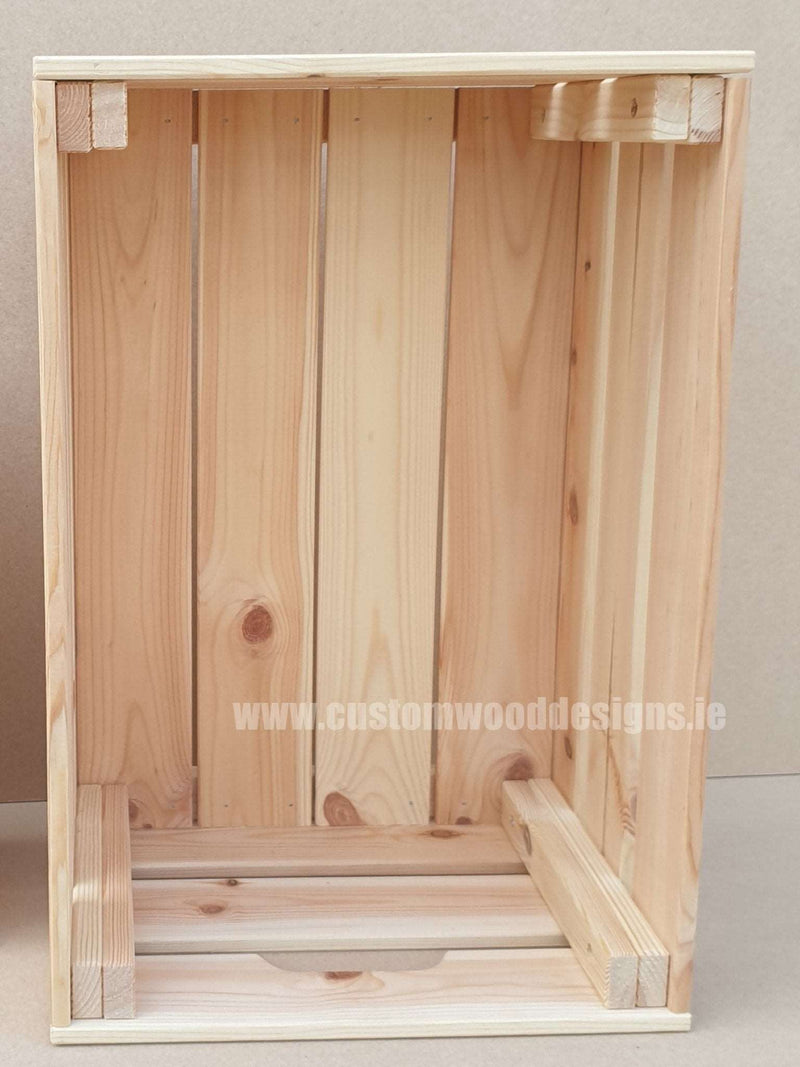 Load image into Gallery viewer, Large Pine Wood Crate 46 X 31 X 25cm pack of 10 Crate pin crate-default-title-large-pine-wood-crate-46-x-31-x-25cm-53611826348375
