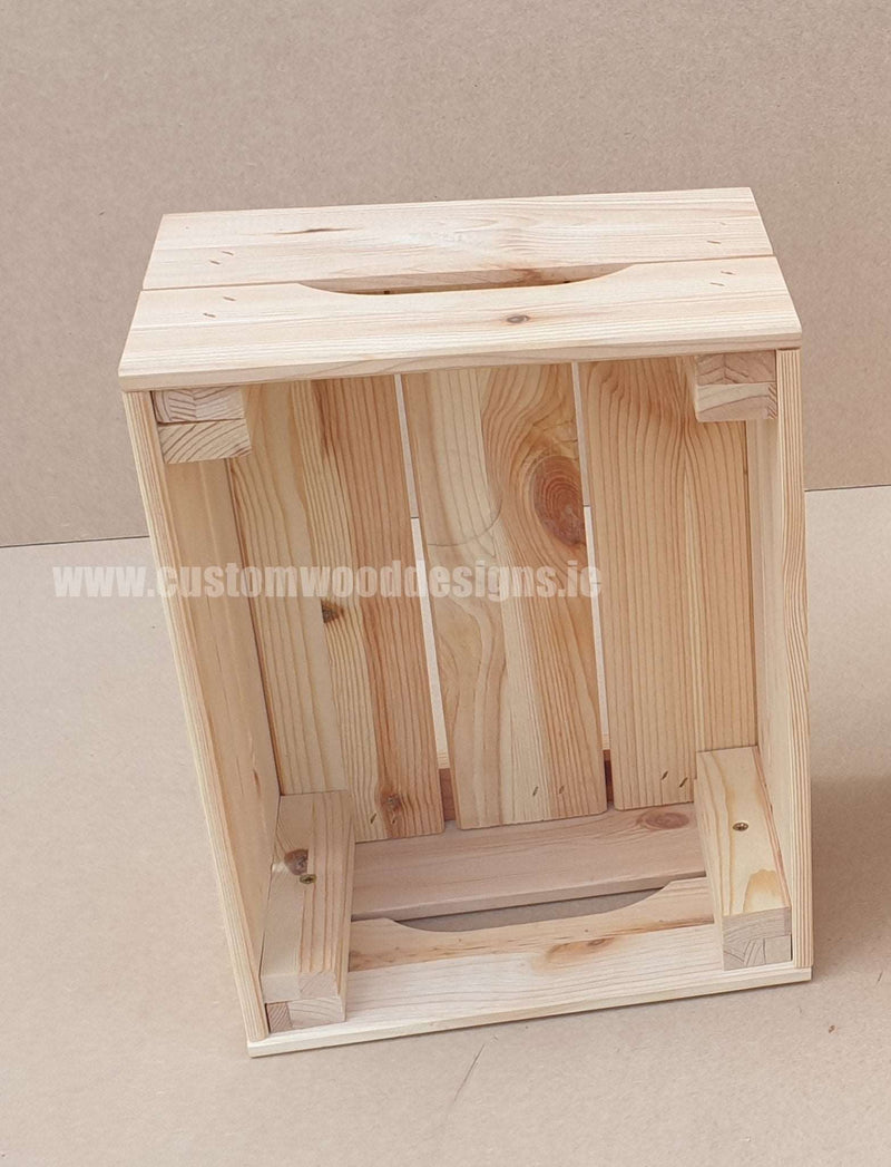 Load image into Gallery viewer, Small Pine Wood Crate Crate pin bedroom deco box container crate small box small crate wood wooden crate-default-title-small-pine-wood-crate-49180124807511

