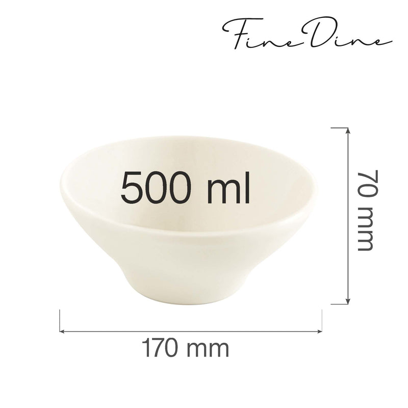 Load image into Gallery viewer, Crema conical bowl, 160x64mm - Custom Wood DesignsFine Dine conical bowl with 160x64mm size, showcasing its sleek design and durable ceramic material.conical bowl774427
