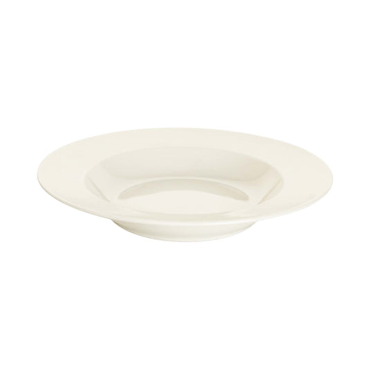Crema deep plate, 230mm - Custom Wood DesignsDeep 230mm ceramic plate from Fine Dine, showcasing its round shape and elegant design for serving main courses.deep plate770610