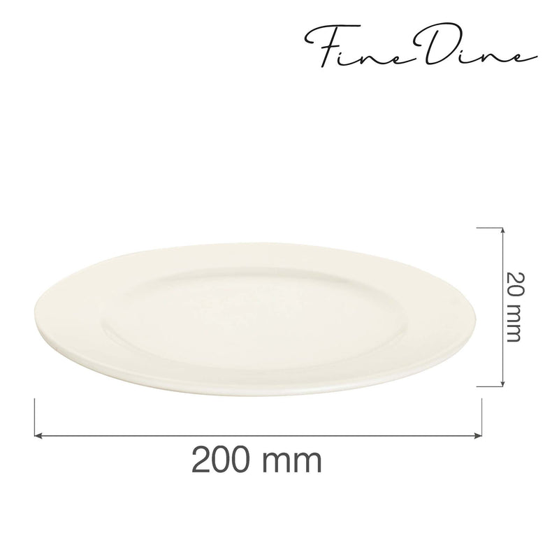 Load image into Gallery viewer, Crema flat plate, 200mm - Custom Wood DesignsFine Dine Crema flat shallow plate, 200mm diameter, ceramic dinnerware with smooth, minimalist design for serving and presentation.shallow plate770573
