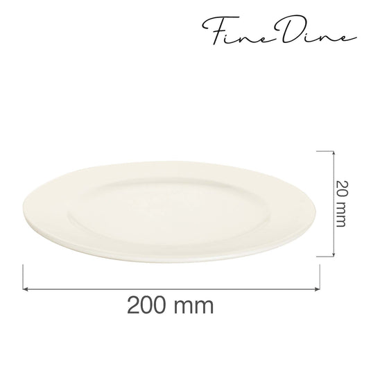 Crema flat plate, 200mm - Custom Wood DesignsFine Dine Crema flat shallow plate, 200mm diameter, ceramic dinnerware with smooth, minimalist design for serving and presentation.shallow plate770573