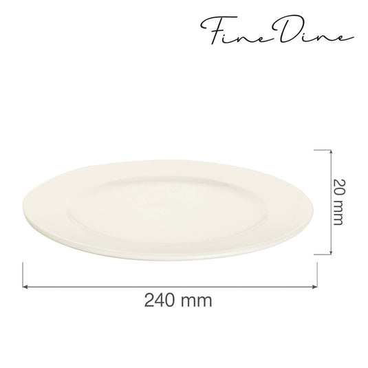 Crema flat plate, 240mm - Custom Wood DesignsFine Dine Crema flat plate, 240mm shallow ceramic plate with smooth edges and glossy finish, ideal for serving appetizers or desserts.shallow plate770580