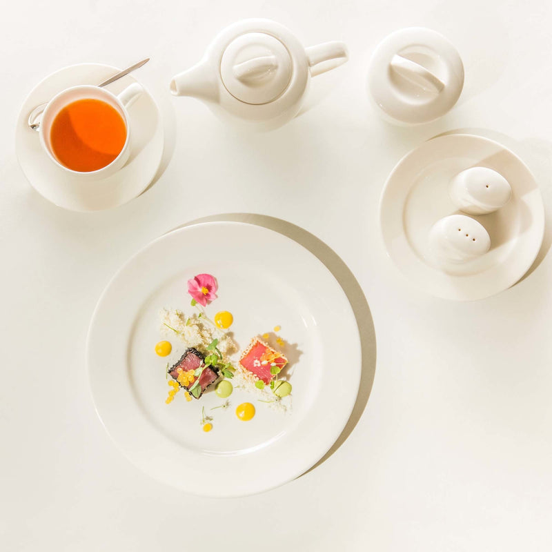 Load image into Gallery viewer, Crema flat plate, 300mm - Custom Wood DesignsFine Dine 300mm Crema flat shallow plate with smooth edge design, ideal for serving appetizers or desserts.shallow plate770603
