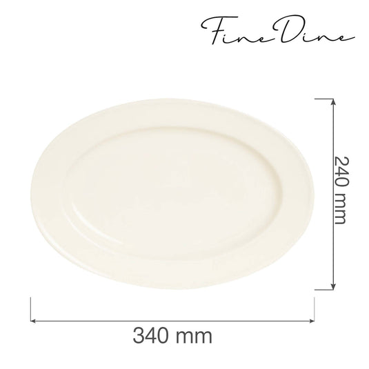 Crema oval dish, 340x240mm - Custom Wood DesignsFine Dine oval platter, 340x240mm, ceramic dish with a smooth, elegant finish perfect for serving appetizers or main courses.platter770665