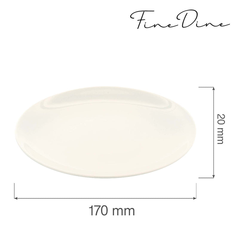Load image into Gallery viewer, Crema rimless plate, 170mm - Custom Wood DesignsFine Dine 170mm rimless plate with smooth edges, showcasing a sleek, minimalist design perfect for modern table settings.plate without rim770337
