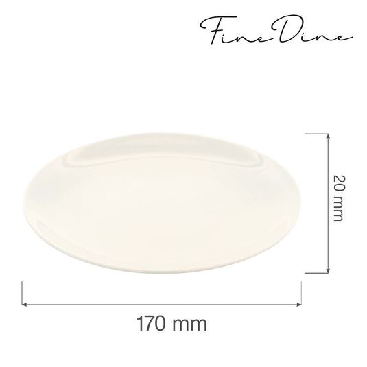 Crema rimless plate, 170mm - Custom Wood DesignsFine Dine 170mm rimless plate with smooth edges, showcasing a sleek, minimalist design perfect for modern table settings.plate without rim770337