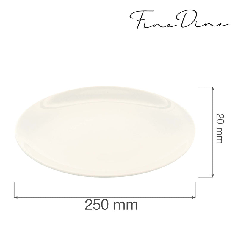 Load image into Gallery viewer, Crema rimless plate, 250mm - Custom Wood DesignsRimless 250mm porcelain plate by Fine Dine, smooth surface with clean edges, ideal for modern dining presentation.plate without rim774960
