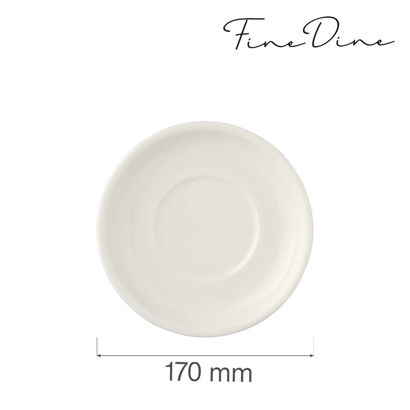 Load image into Gallery viewer, Crema saucer, 170mm - Custom Wood DesignsFine Dine 170mm crema saucer designed for soup bowls, with a smooth ceramic finish and classic round shape.saucer for soup bowl770788
