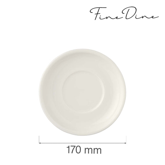 Crema saucer, 170mm - Custom Wood DesignsFine Dine 170mm crema saucer designed for soup bowls, with a smooth ceramic finish and classic round shape.saucer for soup bowl770788