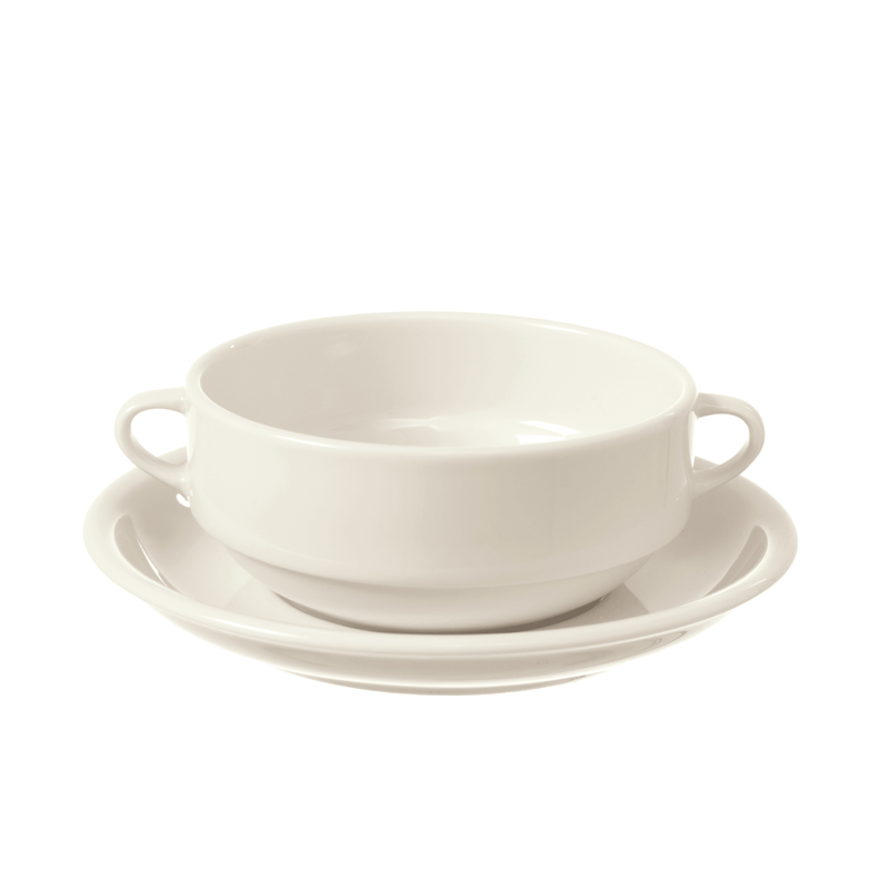Load image into Gallery viewer, Crema soup bowl, 300ml - Custom Wood DesignsFine Dine 300ml crema soup bowl, ceramic broth pot with a smooth white finish, perfect for serving individual soup portions.broth pot770771
