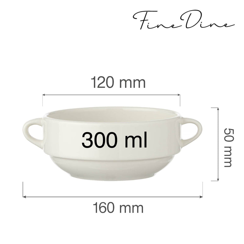 Load image into Gallery viewer, Crema soup bowl, 300ml - Custom Wood DesignsFine Dine 300ml crema soup bowl, broth pot with a smooth ceramic finish, ideal for serving creamy soups and broths.broth pot770771
