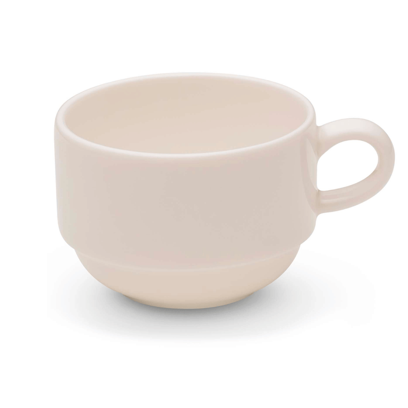 Load image into Gallery viewer, Crema stackable cup, 90ml - Custom Wood DesignsFine Dine stackable Crema cup, 90ml, in white ceramic with a smooth, rounded design perfect for espresso or small servings.stackable cup770719

