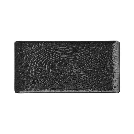 Crust - rectangular plate 295x148mm - Custom Wood DesignsRectangular Fine Dine Crust plate measuring 295x148mm, ceramic dinnerware with a sleek design, shown on a white background.rectangular plate769836