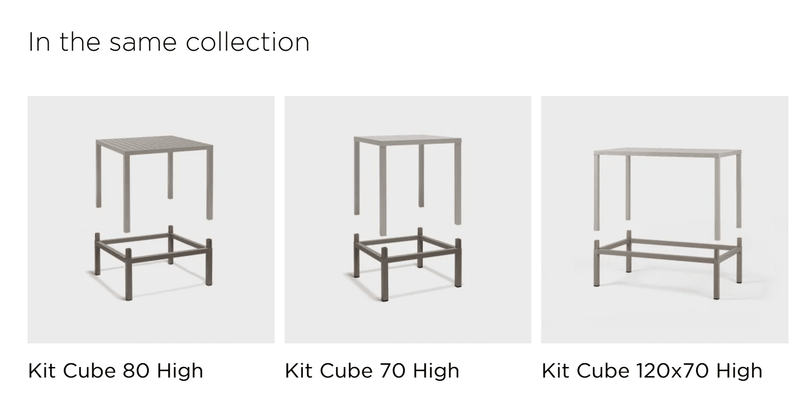 Load image into Gallery viewer, Cube 140x80 Height Extension Kit - Custom Wood DesignsNardi Cube 140x80 height extension kit for cube table, showing metal components and connectors for outdoor furniture.Extention fopr Cube Table Nardi24575217917079Bianco
