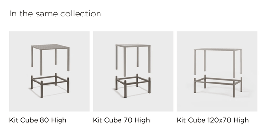 Cube 140x80 Height Extension Kit - Custom Wood DesignsNardi Cube 140x80 height extension kit for cube table, showing metal components and connectors for outdoor furniture.Extention fopr Cube Table Nardi24575217917079Bianco