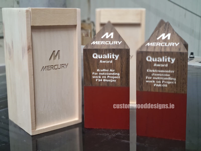 Load image into Gallery viewer, Custom Made Awards - Custom Wood DesignsCustom Wood Designs wooden awards with engraved branding for Custom Made Awards, showcasing elegant craftsmanship and personalized design.Awards24575224368983
