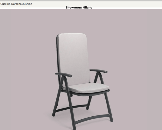 Darsena Armchair Cushion - Custom Wood DesignsNardi Darsena armchair cushion with beige fabric and plush padding, designed for outdoor patio seating.Nardi Cushion24575207130487Grigio