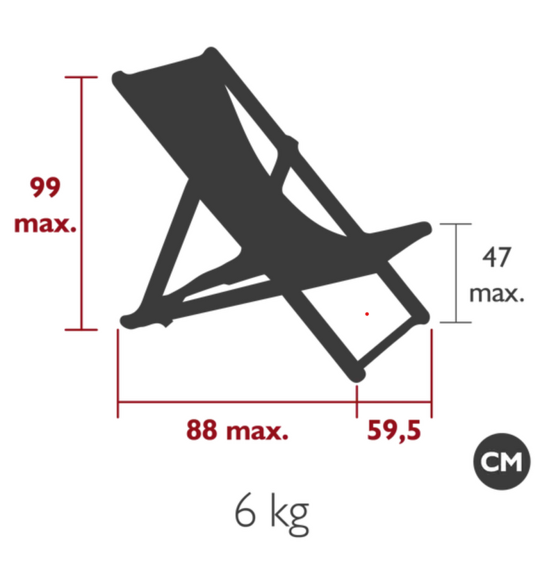 Load image into Gallery viewer, Fermob Alpina foldable deck chair with a sleek design, ideal for outdoor relaxation on a patio or garden.
