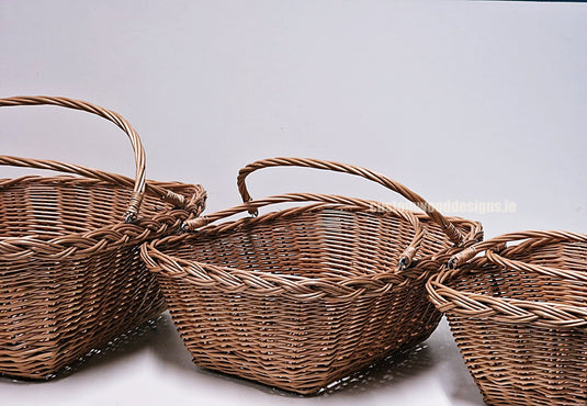 10 x Market/Shop Basket - 16hx43x33 Custom Wood Designs __label: Multibuy default-title-10-x-market-shop-basket-16hx43x33-53612543377751
