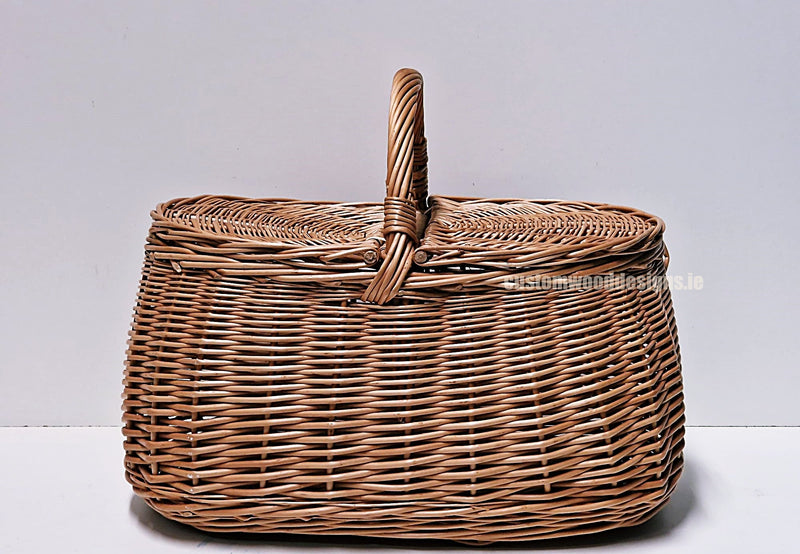 Load image into Gallery viewer, 10 x Oval Picnic Basket - 33hx43x28cm Custom Wood Designs __label: Multibuy default-title-10-x-oval-picnic-basket-33hx43x28cm-53612565299543
